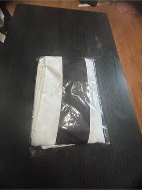 Black and White Striped Towel